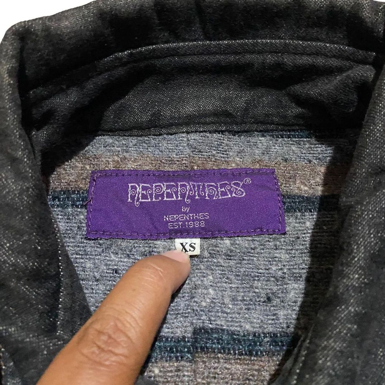 Nepenthes Wool Blanket Chore Denim Jacket, foto 4